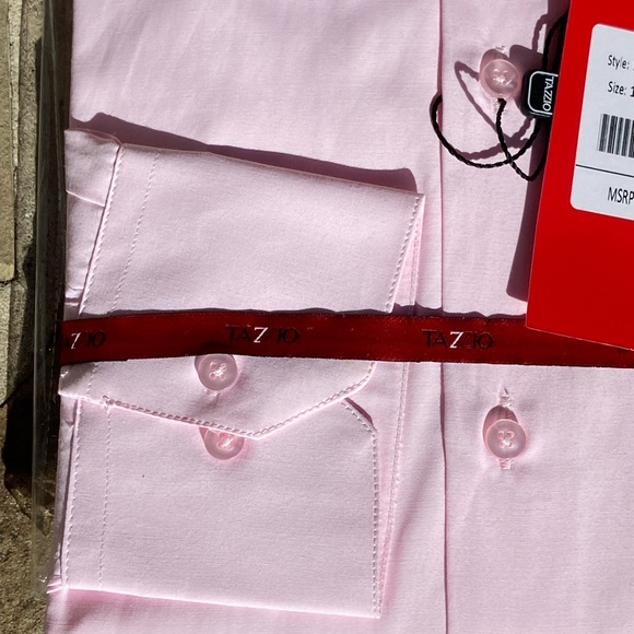 Tazzio Pink Dress Shirt. Size M - Picture 4 of 5
